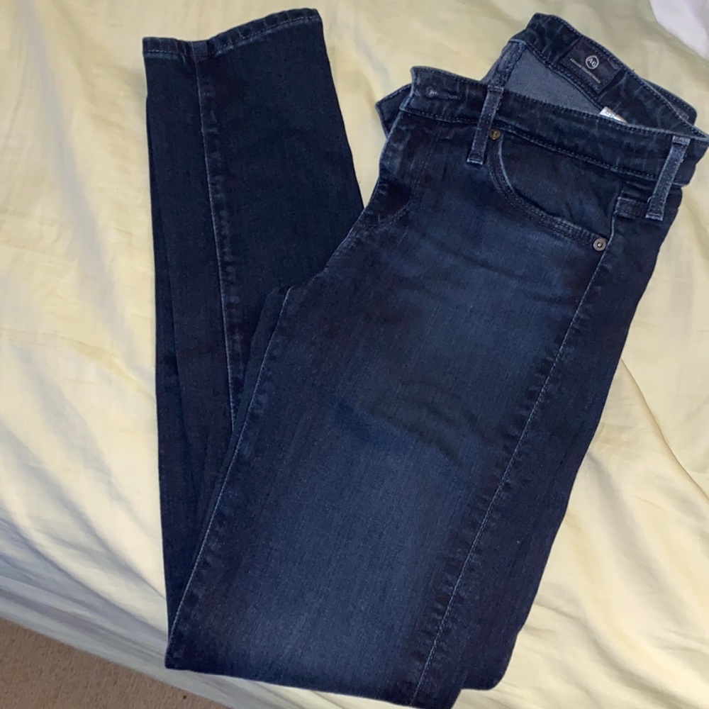AG jeans Stevie ankle Slim straight dark wash jeans .. size 25 R